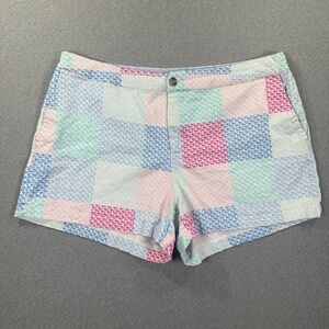 Vineyard Vines for Target Shorts Womens 14 Pink Blue Patchwork Whale Logo AOP